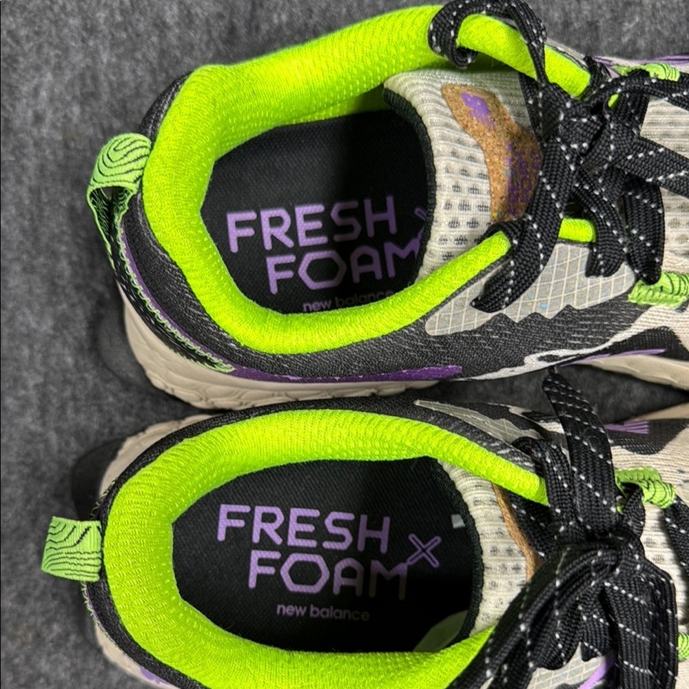New Balance Black and Purple Athletic Shoes with Chunky Sole - Picture 6 of 9